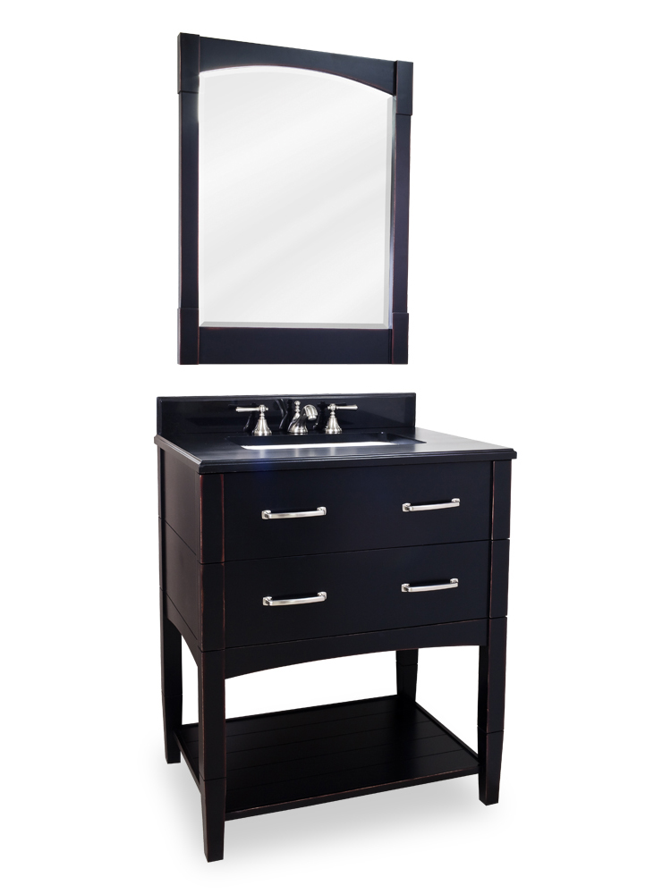 30.5" Myrtle Beach Single Bath Vanity Black